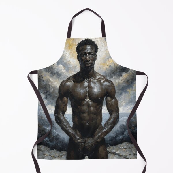Item preview, Divine Resilience – Classical Black Masculine Fine Art Painting designed and sold by gayishdesign.