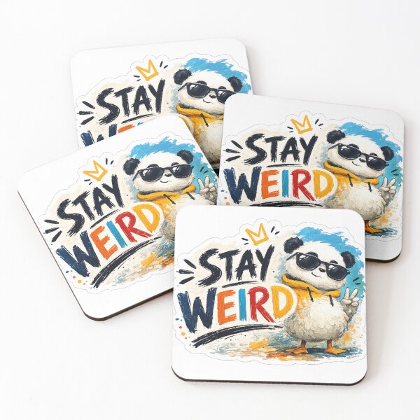 Item preview, Stay Weird – Quirky Duck Oil Paint Sticker designed and sold by Genzfirevibes.