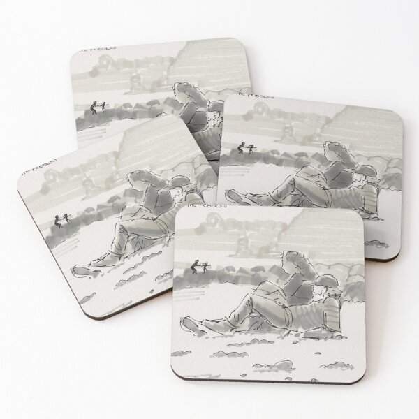 Item preview, Summer evening at Sidmouth beach drawing designed and sold by MikeJory.
