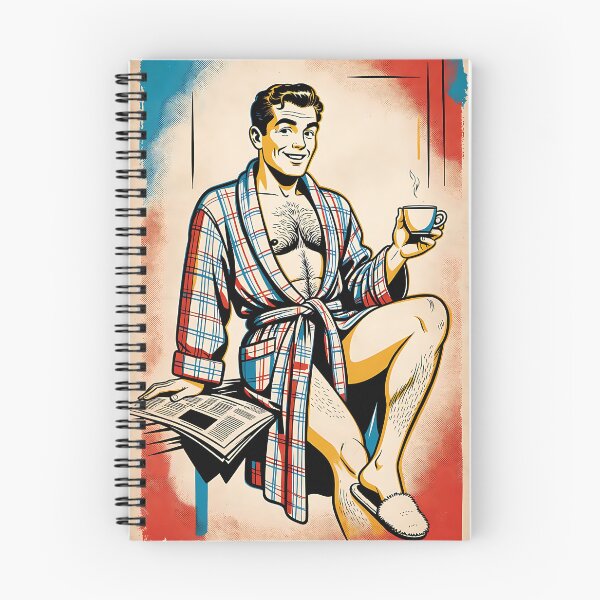 Item preview, Good Morning Retro Hunk in Bathrobe designed and sold by ZhivanCrimson.