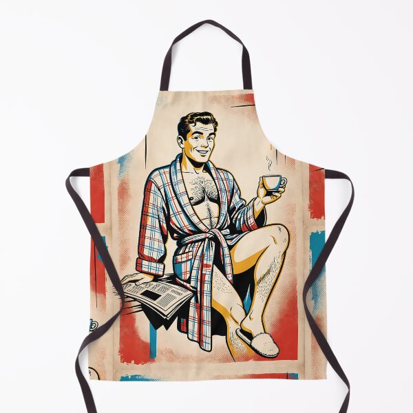 Item preview, Good Morning Retro Hunk in Bathrobe designed and sold by ZhivanCrimson.