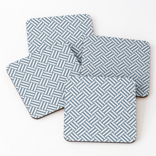 Item preview, Blue and Cream basket weave designed and sold by pattern-archive.
