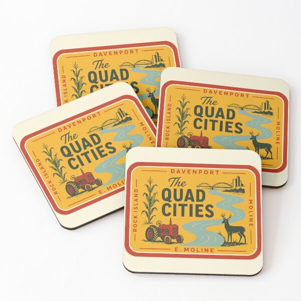 Item preview, 1970s Vintage Distressed Quad Cities Travel Badge designed and sold by Imaginationbeyond.