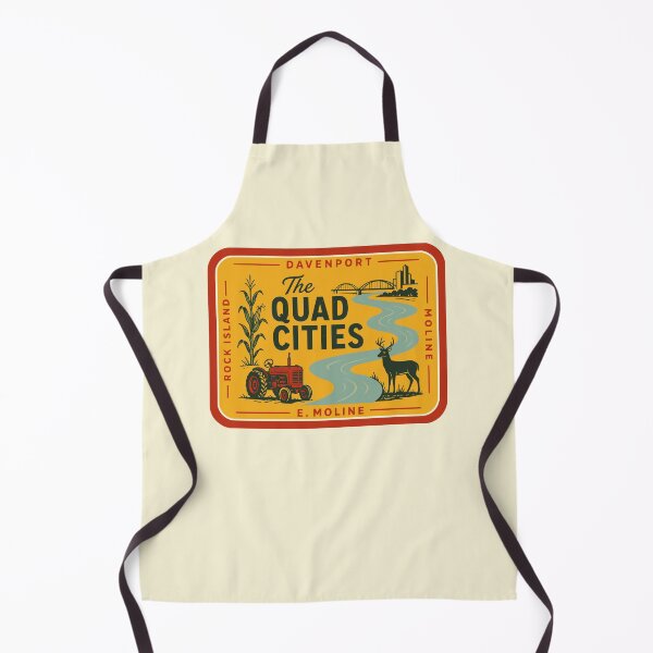 Item preview, 1970s Vintage Distressed Quad Cities Travel Badge designed and sold by Imaginationbeyond.