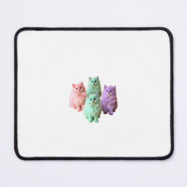 Item preview, Cute Pastel Neon Heart Fluffy Cat Squad designed and sold by Artgirldhanya.