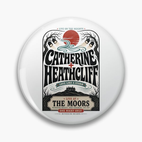 Item preview, Catherine and Heathcliff Live at the Moors Retro Rock Concert Poster designed and sold by Fenay Designs.