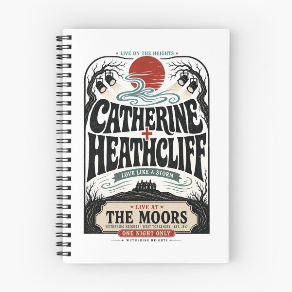 Item preview, Catherine and Heathcliff Live at the Moors Retro Rock Concert Poster designed and sold by Fenay Designs.