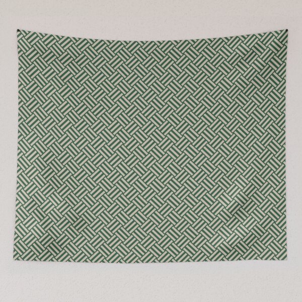 Item preview, Green And Sand Basket Weave Pattern designed and sold by pattern-archive.