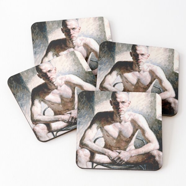 Item preview, Introspective Portrait – Expressive Male Figurative Art designed and sold by gayishdesign.