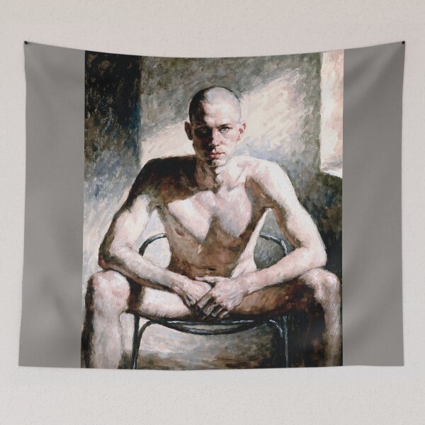Item preview, Introspective Portrait – Expressive Male Figurative Art designed and sold by gayishdesign.
