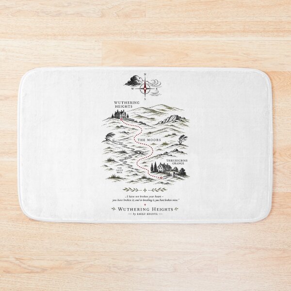 Item preview, Wuthering Heights Vintage Moors Map Gothic Fantasy Quote designed and sold by Fenay Designs.