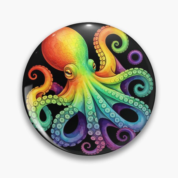 Item preview, Rainbow Octopus T-Shirt & Sticker – Colorful Ocean Creature Illustration, Vibrant Marine Life Art designed and sold by ZyxDes.