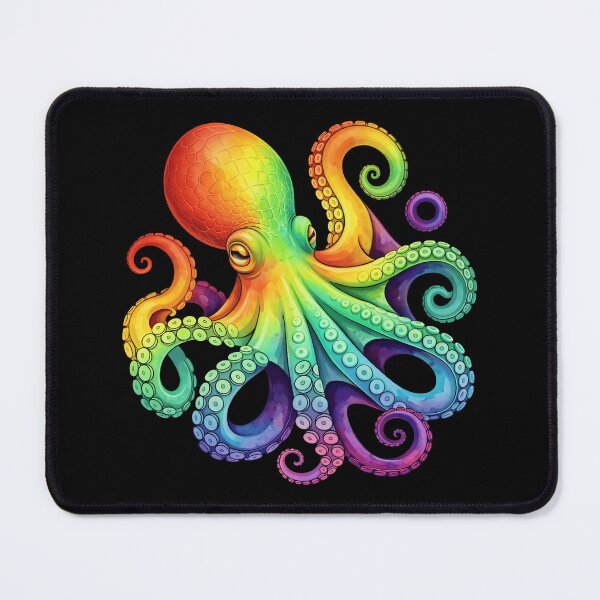 Item preview, Rainbow Octopus T-Shirt & Sticker – Colorful Ocean Creature Illustration, Vibrant Marine Life Art designed and sold by ZyxDes.