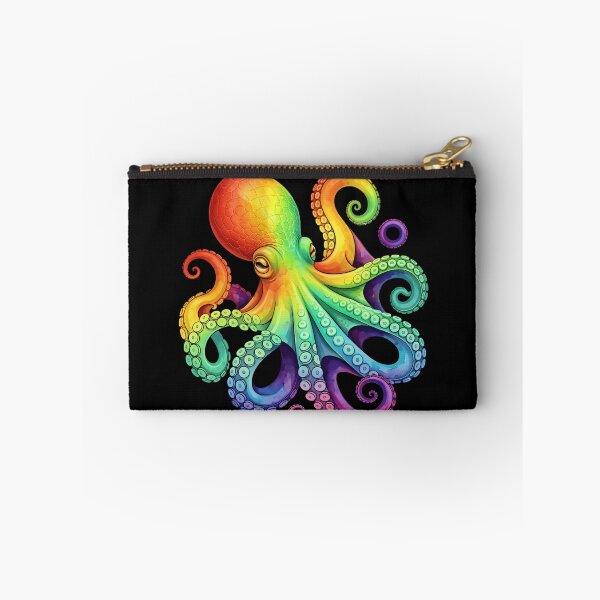 Item preview, Rainbow Octopus T-Shirt & Sticker – Colorful Ocean Creature Illustration, Vibrant Marine Life Art designed and sold by ZyxDes.