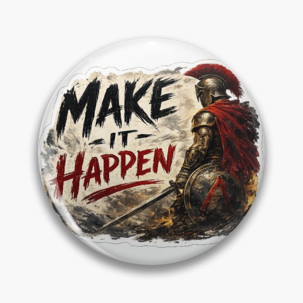 Item preview, Make It Happen – Warrior Motivation Sticker designed and sold by Genzfirevibes.