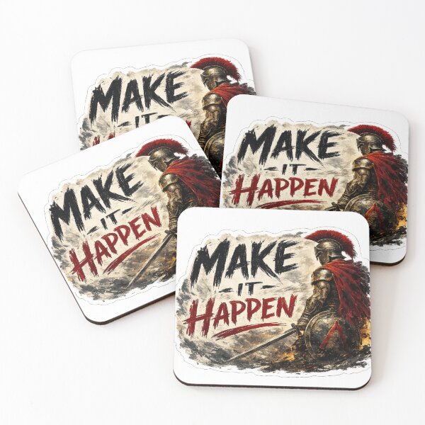 Item preview, Make It Happen – Warrior Motivation Sticker designed and sold by Genzfirevibes.