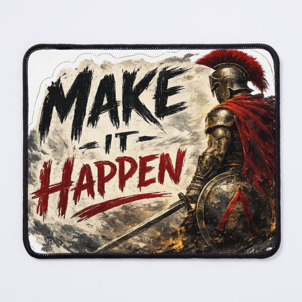 Item preview, Make It Happen – Warrior Motivation Sticker designed and sold by Genzfirevibes.