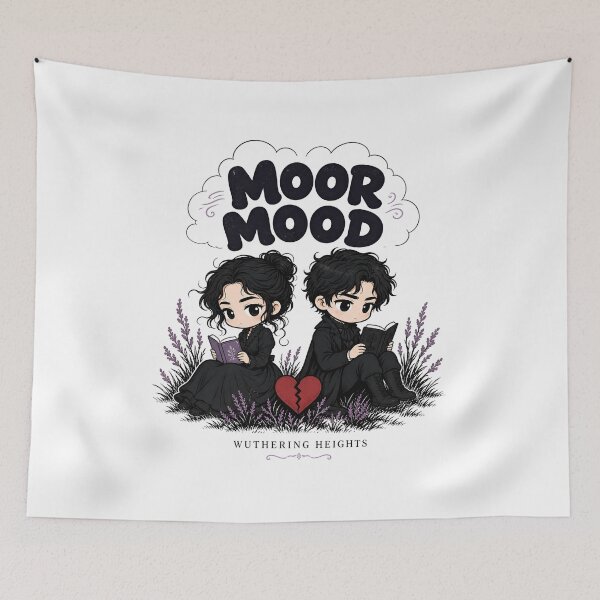 Item preview, Moor Mood Chibi Anime Wuthering Heights Cute Reading Design designed and sold by Fenay Designs.
