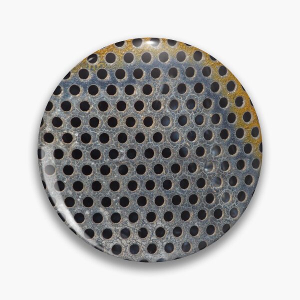 Item preview, Rusty Red Perforated Metal Panel With Circular Holes Abstract Industrial Texture designed and sold by Nmallia.