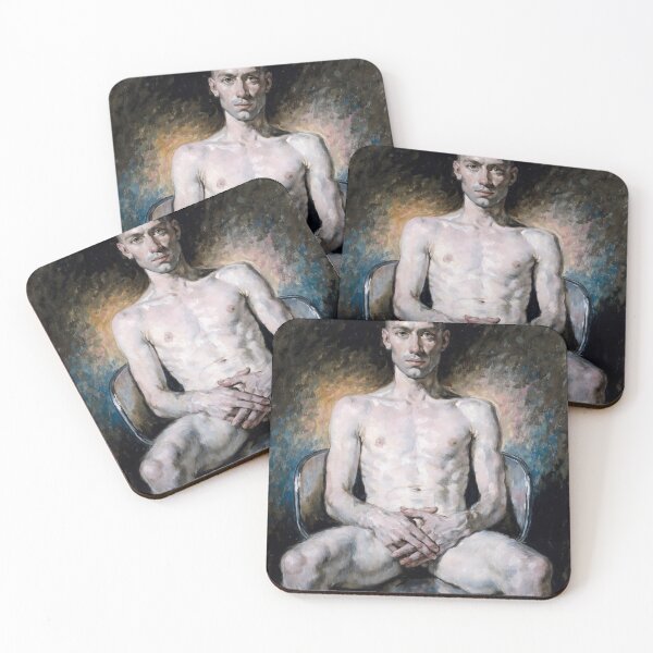 Item preview, Silent Reflection – Moody Male Figurative Art Print designed and sold by gayishdesign.