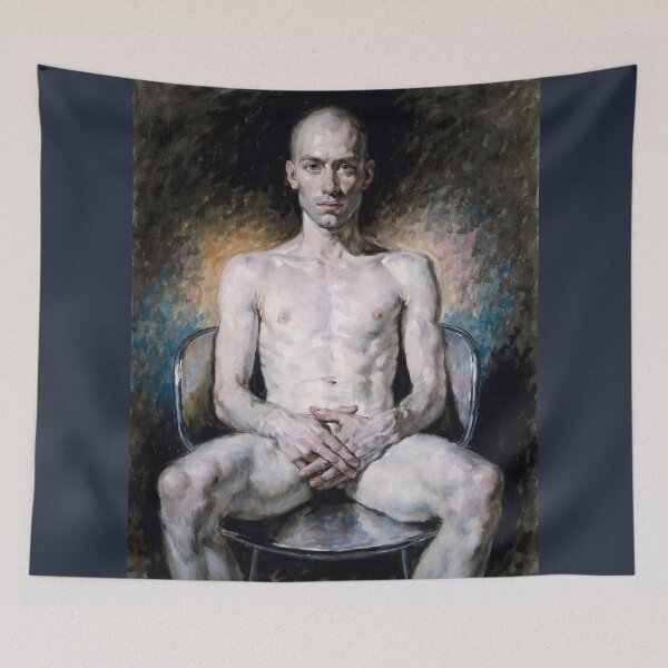 Item preview, Silent Reflection – Moody Male Figurative Art Print designed and sold by gayishdesign.