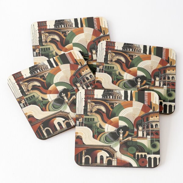 Item preview, Modern Geometric Rome Art Print - Italian Cityscape designed and sold by marlenarusse.