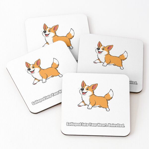 Item preview, Corgi Sticker - Galloped Into Your Heart Uninvited - Funny Corgi Gift designed and sold by pawdrops.