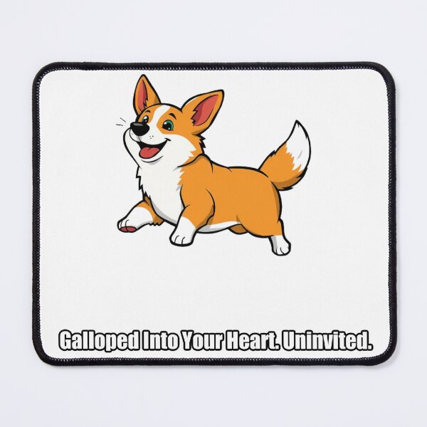 Item preview, Corgi Sticker - Galloped Into Your Heart Uninvited - Funny Corgi Gift designed and sold by pawdrops.