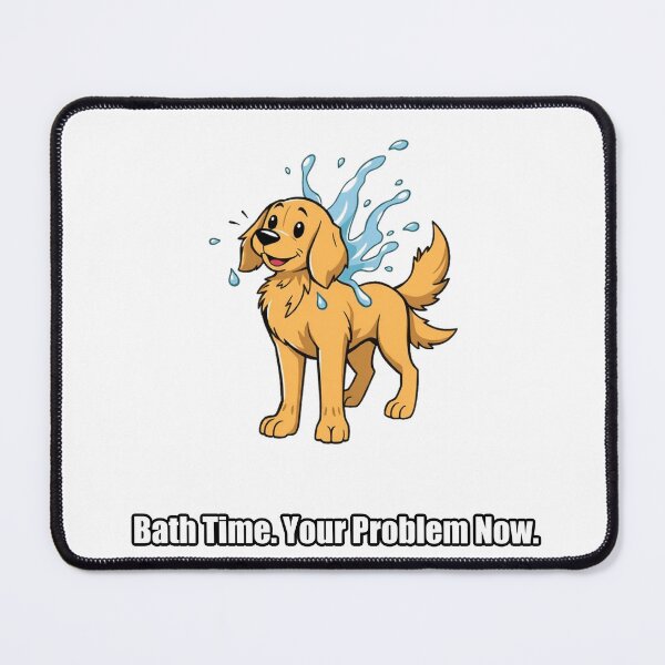 Item preview, Golden Retriever Sticker - Bath Time Your Problem Now - Funny Wet Dog Gift designed and sold by pawdrops.