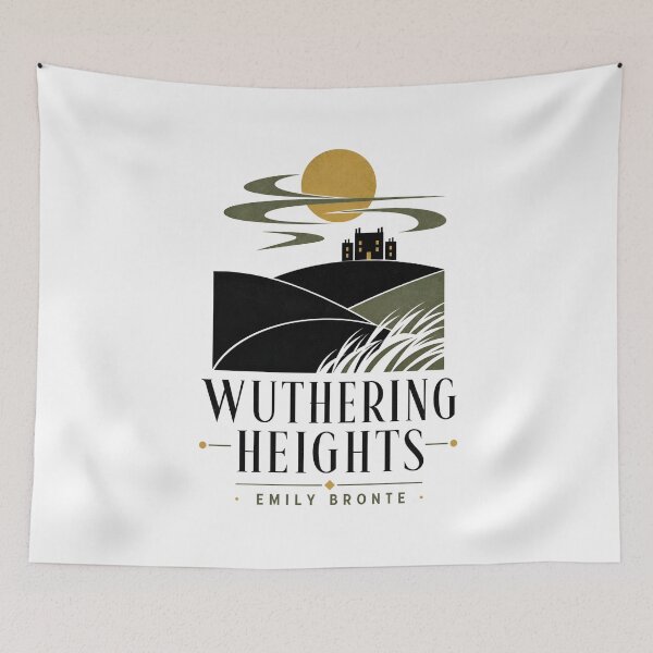 Item preview, Wuthering Heights Mid Century Modern Moonlit Moor Landscape Art designed and sold by Fenay Designs.