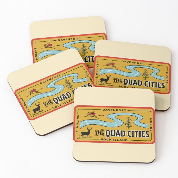 Item preview, Retro Quad Cities River Travel Badge designed and sold by Imaginationbeyond.