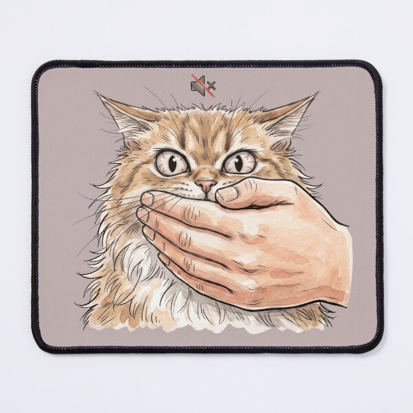 Item preview, Funny Mute Cat Sarcastic Office Humor Meme designed and sold by BreezifyDesignStudio.