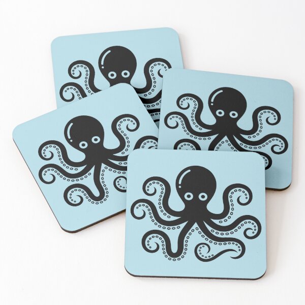 Item preview, Minimalist Black Octopus T-Shirt & Sticker – Simple Ocean Animal Silhouette Graphic designed and sold by ZyxDes.