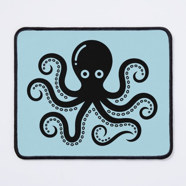 Item preview, Minimalist Black Octopus T-Shirt & Sticker – Simple Ocean Animal Silhouette Graphic designed and sold by ZyxDes.