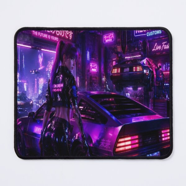 Item preview, Cyberpunk Future Car Neon Dream designed and sold by JMAVILA ART.