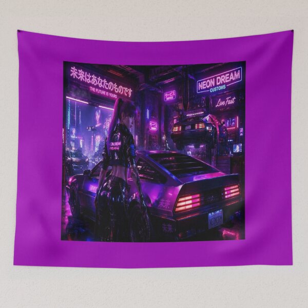 Item preview, Cyberpunk Future Car Neon Dream designed and sold by Mavila Forge.