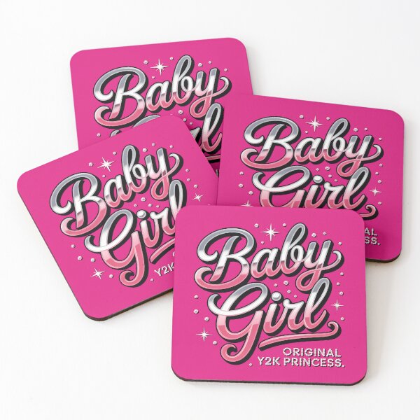 Item preview, Retro Y2K Baby Girl Original Princess Chrome Typography designed and sold by Enea Kelo.