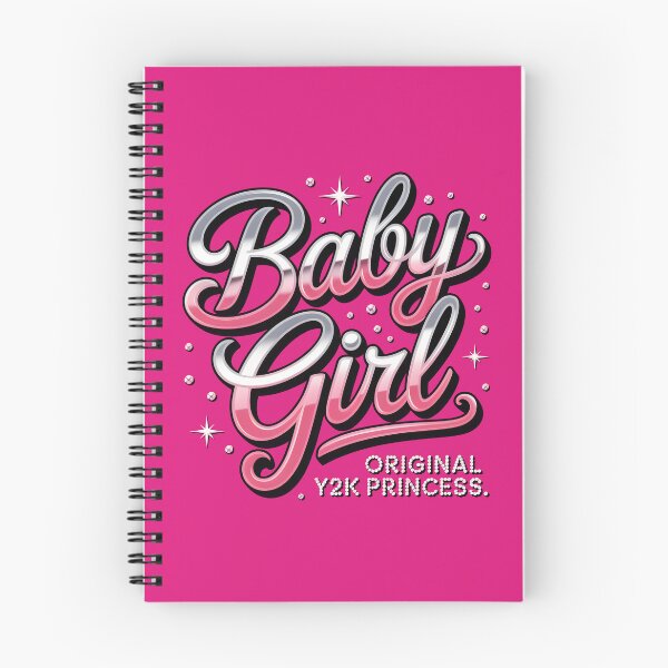 Item preview, Retro Y2K Baby Girl Original Princess Chrome Typography designed and sold by Enea Kelo.