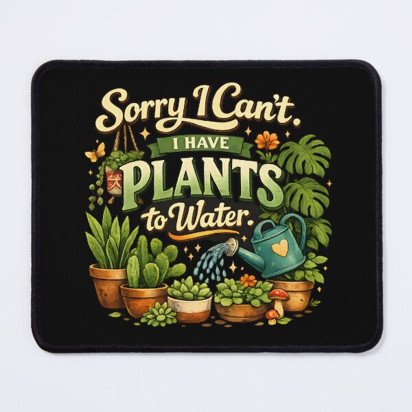 Item preview, Sorry I Can't I Have Plants to Water – Funny Plant Lover Gardening Design designed and sold by blankTeeShirt.