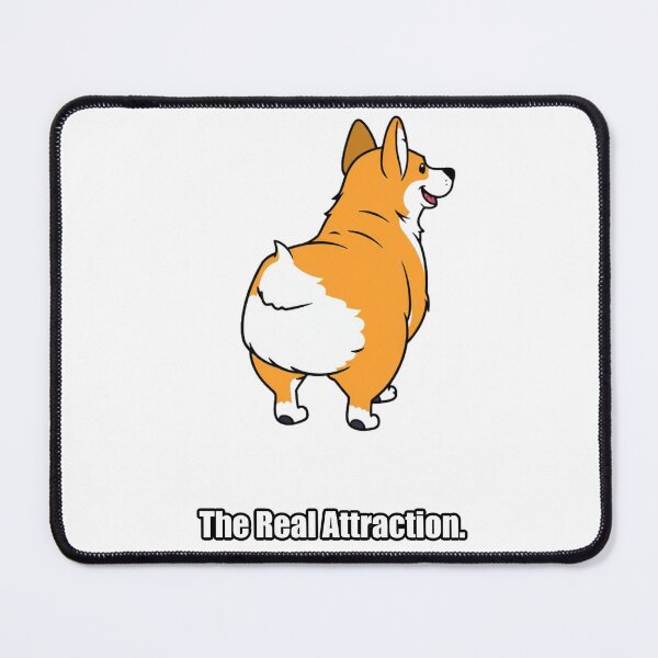 Item preview, Corgi Sticker - The Real Attraction - Funny Corgi Butt Gift designed and sold by pawdrops.
