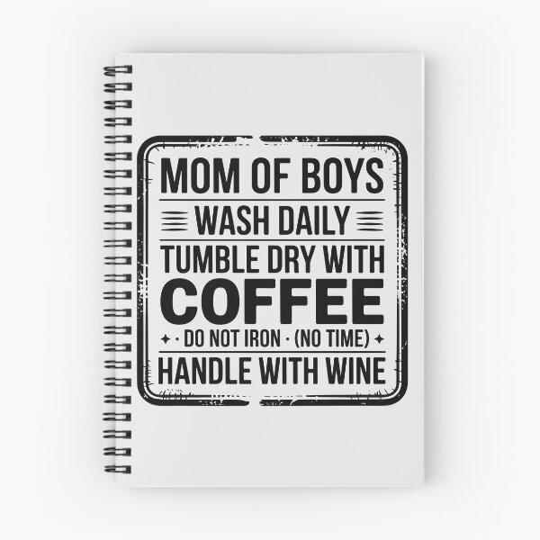 Item preview, Funny Mom Of Boys Laundry Care Label Coffee Wine Quote designed and sold by Enea Kelo.
