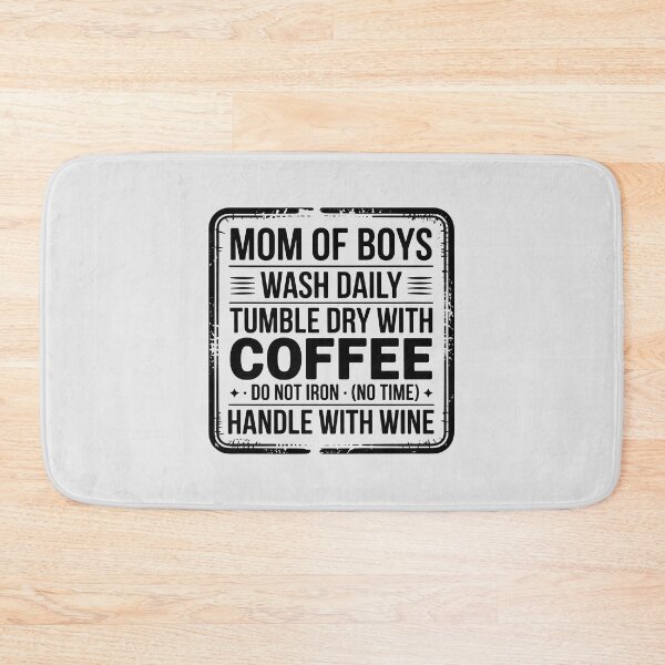 Item preview, Funny Mom Of Boys Laundry Care Label Coffee Wine Quote designed and sold by Enea Kelo.