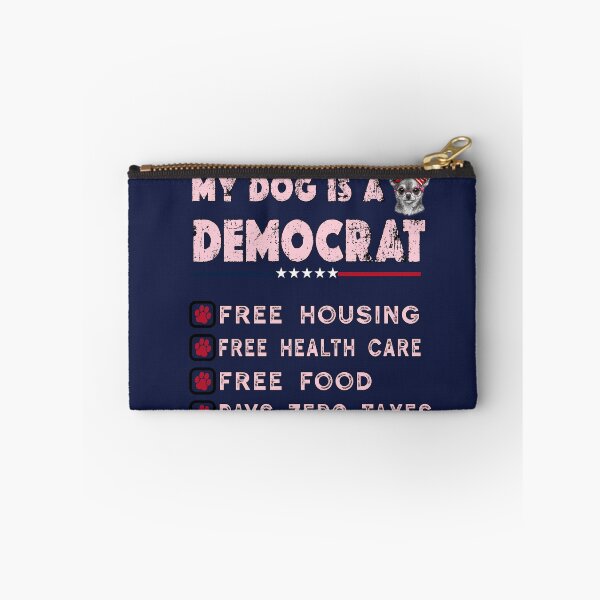 Item preview, My Dog Is A Democrat Pink Coquette Chihuahua Funny Political satire designed and sold by Youngkev-arts.