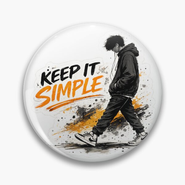 Item preview, Keep It Simple – Minimal Street Style Sticker designed and sold by Genzfirevibes.