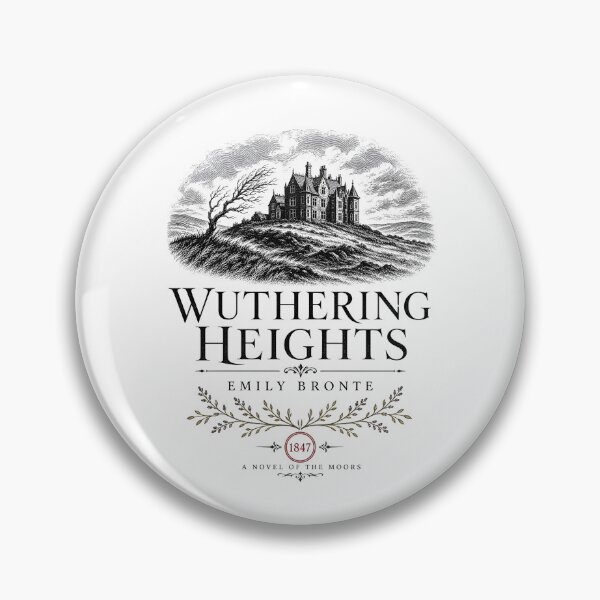 Item preview, Wuthering Heights Vintage Engraving Manor Emily Bronte Classic Novel designed and sold by Fenay Designs.