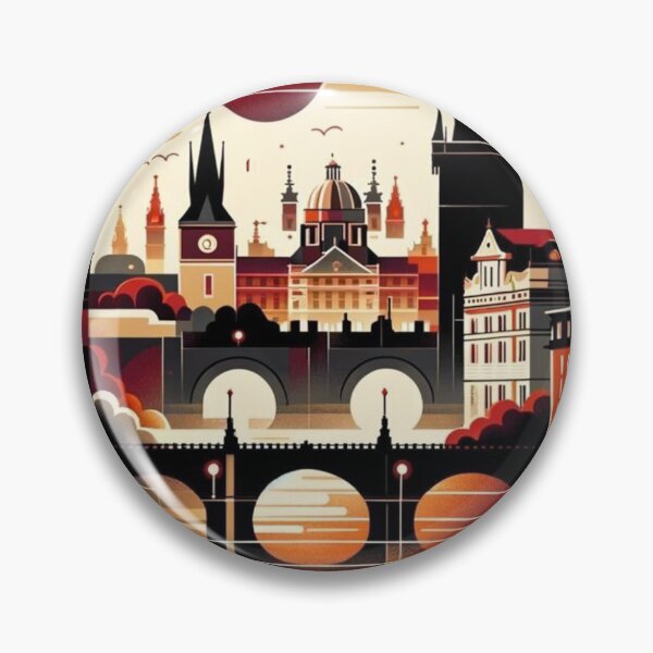 Item preview, Prague Czech Republic - Iconic Charles Bridge Skyline designed and sold by marlenarusse.