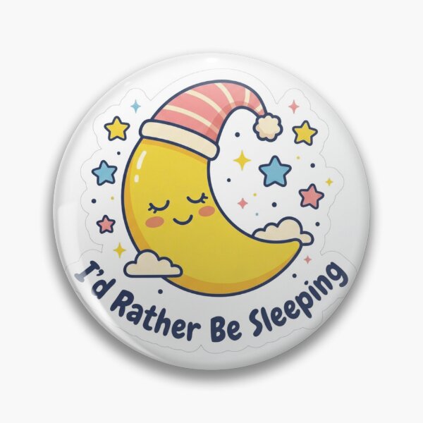 Item preview,  I'd Rather Be Sleeping Cute Moon Sticker designed and sold by PremVerse.
