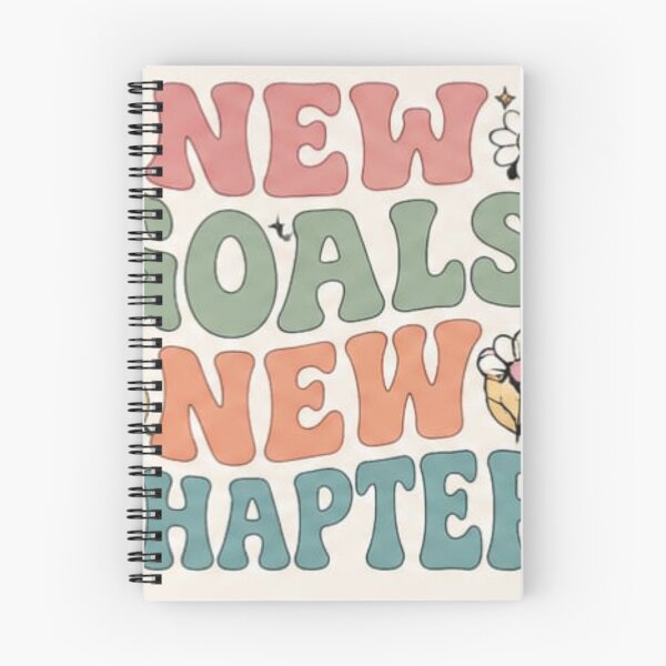 Item preview, New Goals New Chapter Back to School Inspirational Quote | Retro Pastel Design designed and sold by VibeQuill.