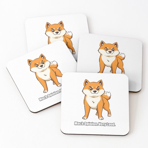 Aperçu de l'œuvre Shiba Inu Sticker - Much Opinion Very Loud - Funny Shiba Gift créée et vendue par pawdrops.
