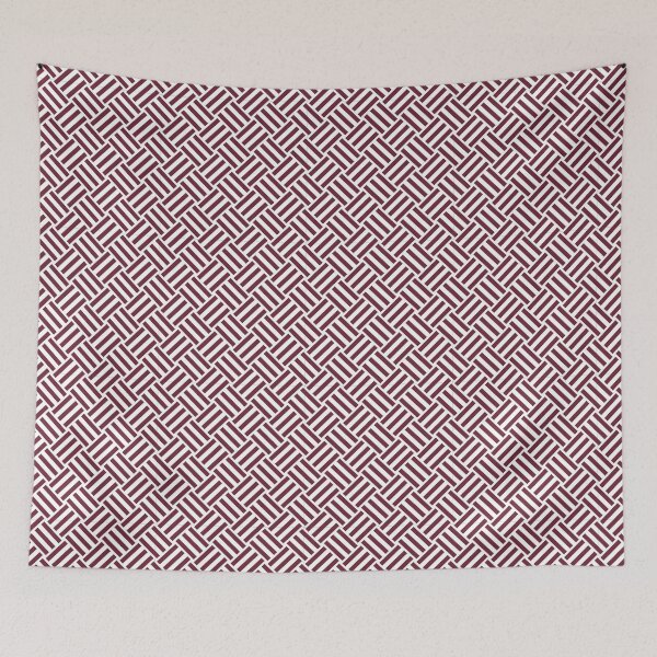 Item preview, White And Burgundy Basket Weave Pattern designed and sold by pattern-archive.